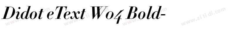 Didot eText W04 Bold字体转换